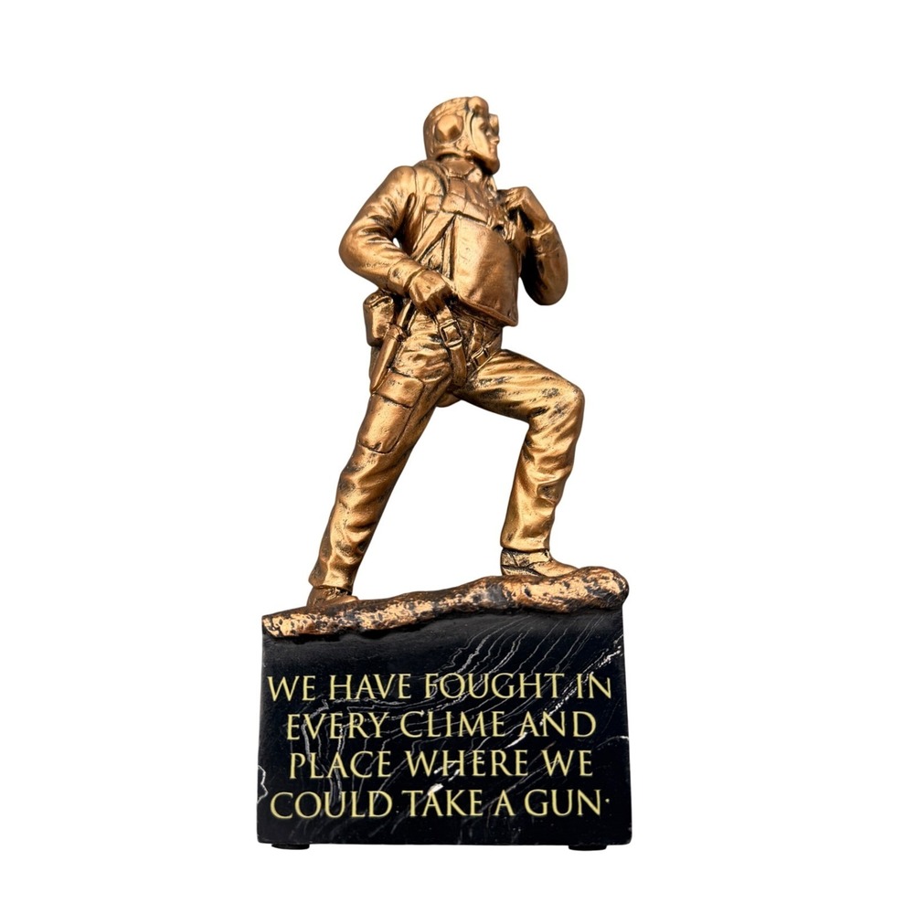 Bradford Exchange USMC Semper Fi Marine Bronze Figurine We Have Fought Clime